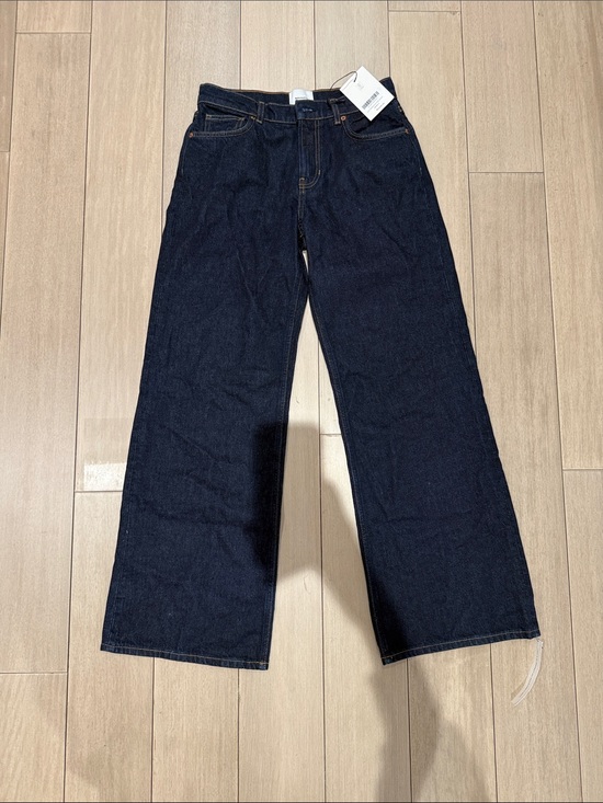 Reformation Denim - Reformation Low Rise Slouchy Wide let Women's Dark Blue Jeans